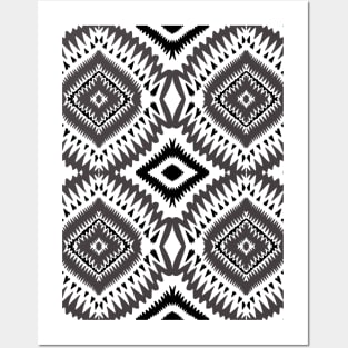 Black and Grey Aztec Posters and Art